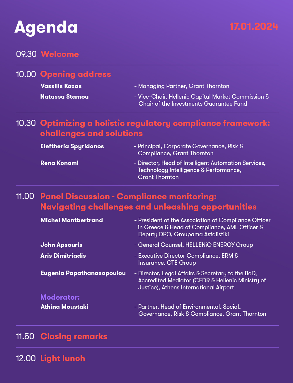 Empower your Compliance Journey agenda