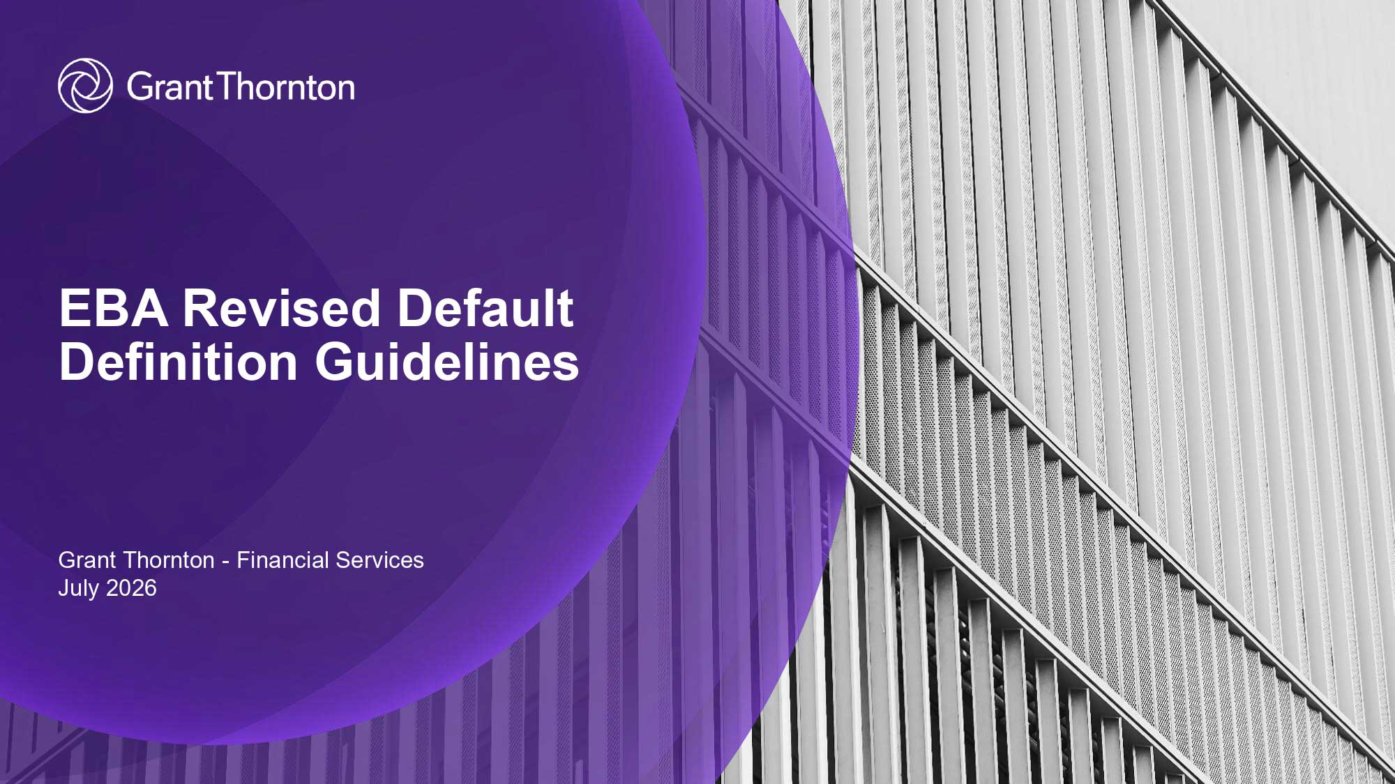 EBA Revised Definition of Default Guidelines