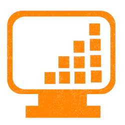graph screen orange