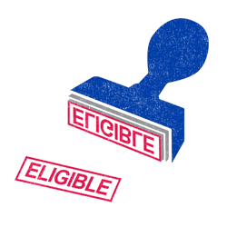 eligible stamp blue