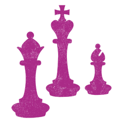 chess pieces fushia